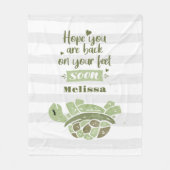 かわいらしい看護パーソナライズされたりが早く叶う フリースブランケット (正面)