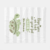 かわいらしい看護パーソナライズされたりが早く叶う フリースブランケット (正面(横))