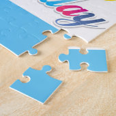 かわいらしい着色されたハッピーバースデーのパズル ジグソーパズル (側面)