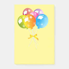 かわいらしい着色された気球 ポストイット