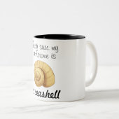 かわいらしい確実私のBirthstone貝殻です ツートーンマグカップ (正面右)