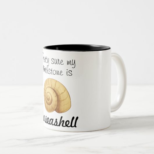 かわいらしい確実私のBirthstone貝殻です ツートーンマグカップ (正面右)