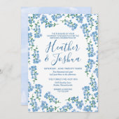 かわいらしい私をNotsの花の結婚式忘れて下さい 招待状 (正面/裏面)