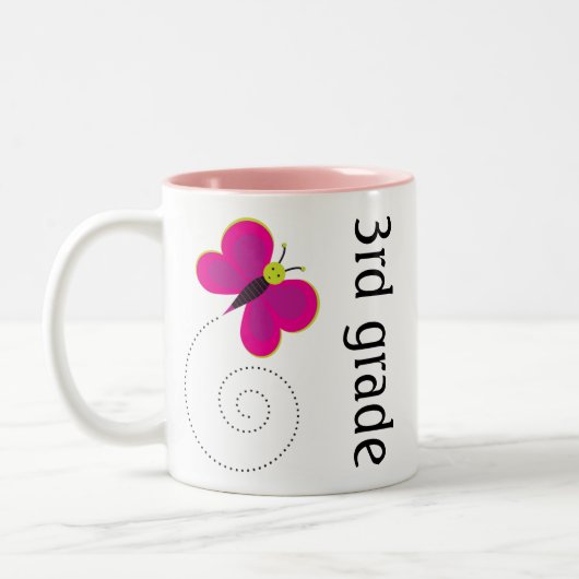 かわいらしい第3等級の先生のマグ ツートーンマグカップ (左)