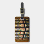 かわいらしい管の荷物のラベル ラゲッジタグ (正面縦)