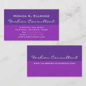 かわいらしい紫色および赤紫の販売員 名刺 (正面/裏面)