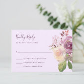 かわいらしい紫色によっては結婚する|が開花します 出欠カード (スタンド正面)