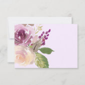 かわいらしい紫色によっては結婚する|が開花します 出欠カード (裏面)