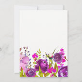 かわいらしい紫色によっては|のびっくりパーティが開花します 招待状 (裏面)