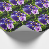 かわいらしい紫色のアイリス包装紙 ラッピングペーパー (角)