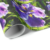 かわいらしい紫色のアイリス包装紙 ラッピングペーパー (ロールコーナー)