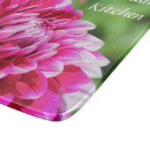 かわいらしい紫色のダリアのパーソナライズなまな板 カッティングボード (角)