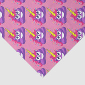 かわいらしい紫色のユニコーンのウンチEmoji 薄葉紙 (詳細)