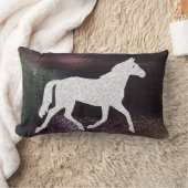 かわいらしい紫色の揺らめく馬の枕 ランバークッション (ブランケット)