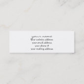 かわいらしい紫色の蝶名刺 スキニー名刺 (裏面)