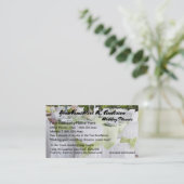 かわいらしい結婚式のウェディングプランナー 名刺 (スタンド正面)