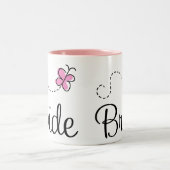 かわいらしい結婚式の花嫁のマグ ツートーンマグカップ (中央)