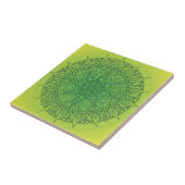 かわいらしい緑の東洋のデザイン タイル (側面)