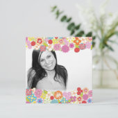 かわいらしい花のカスタムなブライダルシャワーの招待状 招待状 (スタンド正面)