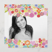 かわいらしい花のカスタムなブライダルシャワーの招待状 招待状 (正面/裏面)