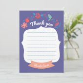 かわいらしい花のサンキューカード サンキューカード (スタンド正面)