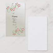 かわいらしい花のプロフィールカード 名刺 (正面/裏面)