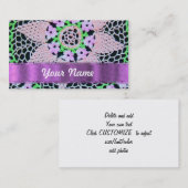 かわいらしい花のレース コーリングカード (正面/裏面)