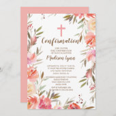 かわいらしい花の女の子の確認の招待状 招待状 (正面/裏面)