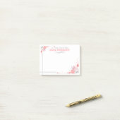 かわいらしい花の学校の心理学者のポスト・イット ポストイット (デスク上)