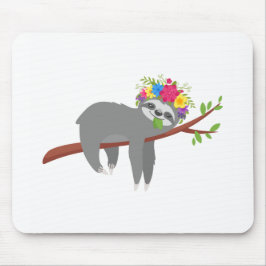 かわいらしい花の怠惰 マウスパッド