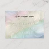 かわいらしい花の曼荼羅のデザインのアポイントメント 予約カード (裏面)