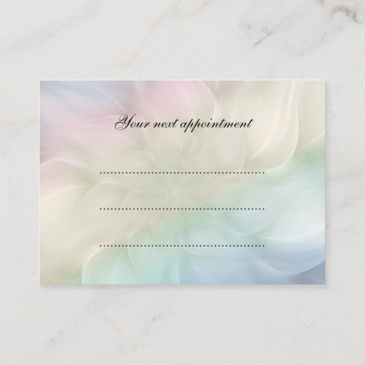 かわいらしい花の曼荼羅のデザインのアポイントメント 予約カード (裏面)