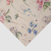 かわいらしい花の花模様のパステル調のクリーム色の芸術 薄葉紙 (詳細)