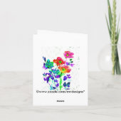 かわいらしい花の芸術Notecardsか挨拶状 カード (裏面)