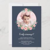 かわいらしい花びら|の写真の誕生日のパーティの招待状 招待状 (正面)