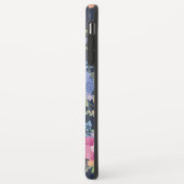 かわいらしい花パターン-ピンクの紫色の濃紺 Case-Mate iPhoneケース (裏面/左)