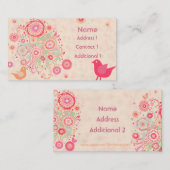 かわいらしい花ビジネス 名刺 (正面/裏面)