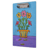 かわいらしい花束の花つぼの民芸 クリップボード (左)