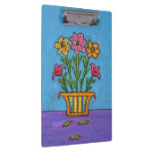 かわいらしい花束の花つぼの民芸 クリップボード (右)