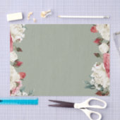 かわいらしい花柄10lbのティッシュの包装紙 薄葉紙 (クラフト)