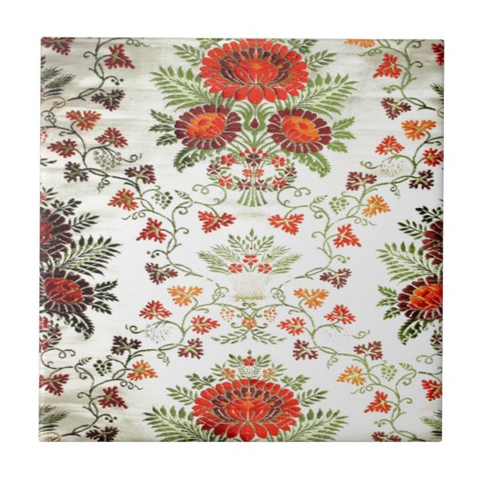 かわいらしい花柄 タイル (正面)