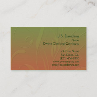 かわいらしい花葉のデザイン 名刺