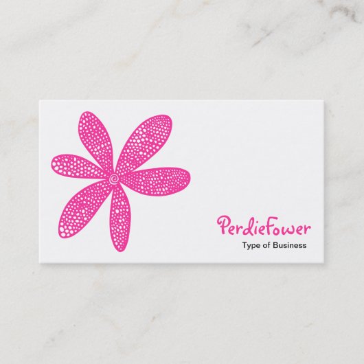 かわいらしい花-ショッキングピンクFF3399 名刺 (正面)