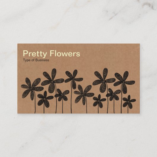 かわいらしい花-板紙箱の質 名刺 (正面)