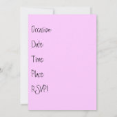 かわいらしい英国のブルドッグのパーティの招待状 招待状 (裏面)