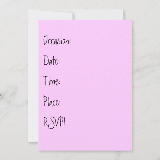 かわいらしい英国のブルドッグのパーティの招待状 招待状 (裏面)