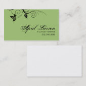 かわいらしい葉1 -作家の名刺のテンプレート 名刺 (正面/裏面)