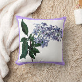 かわいらしい薄紫の花の紫色の装飾的 クッション (ブランケット)