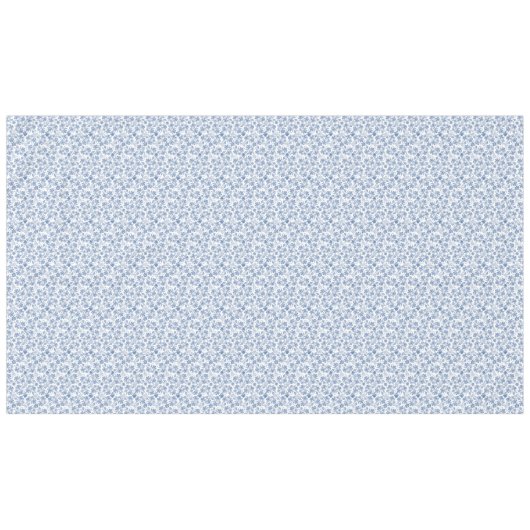 かわいらしい藍色の民族の花柄のテーブルクロス テーブルクロス (正面(横))