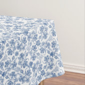 かわいらしい藍色の民族の花柄のテーブルクロス テーブルクロス (インサイチュ)